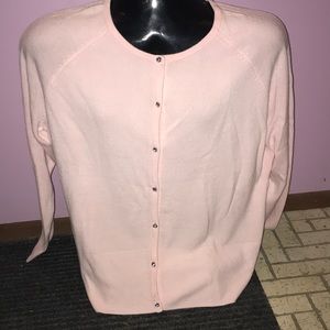 Kohl’s Apt9 cardigan  Size 1X; Pink + Rhinestones